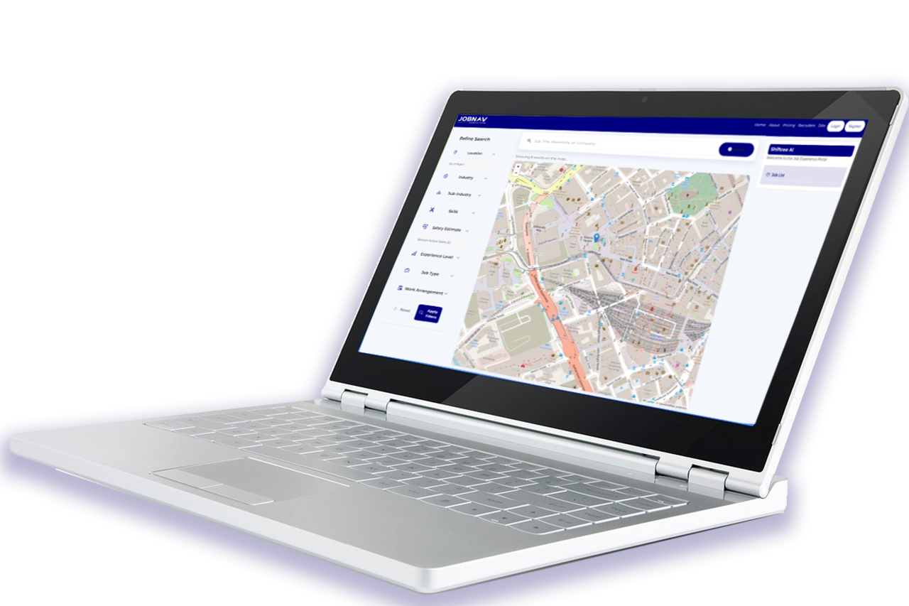 JobNav recruiter dashboard showing job listings and applicant pipeline